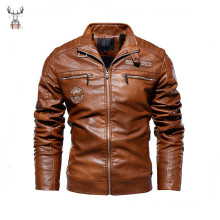 Factory Wholesale Outdoor Quilted Motorcycle Leather Jacket